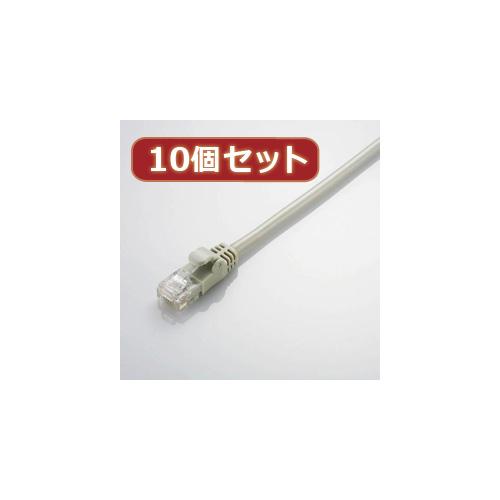 (まとめ)エレコム やわらかLANケーブル(Cat5E準拠) LD-CTY/LG5〔×10セット〕〔代引不可〕 7千円以上で送料無料（まとめ）エレコムやわらかLANケーブル(Cat5E準拠