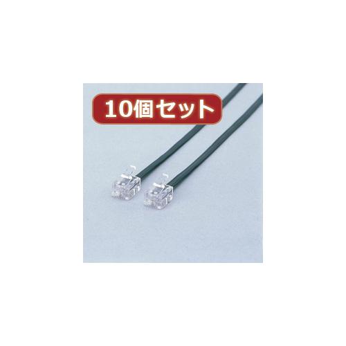 【10個セット】 エレコム スリムモジュラーケーブル MJ-1BKX10 MJ-1BKX10 パソコン エレコム【送料無料】