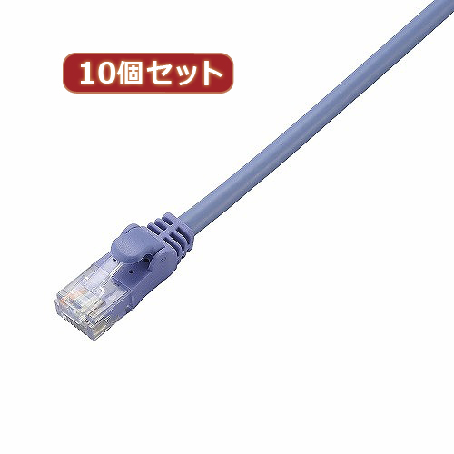 【10個セット】 エレコム Cat6準拠LANケーブル LD-GPN/BU2X10 LD-GPN/BU2X10 パソコン エレコム【送料無料】