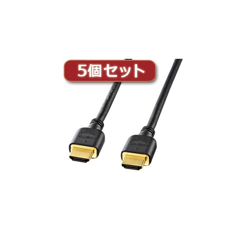 【5個セット】 サンワサプライ ハイスピードHDMIケーブル KM-HD20-20HX5 KM-HD20-20HX5 パソコン サンワサプライ【送料無料】