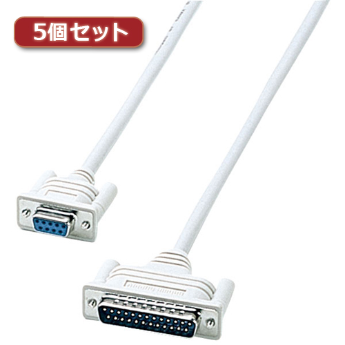 【5個セット】 サンワサプライ RS-232Cケーブル KRS-423XF1KX5 KRS-423XF1KX5 パソコン サンワサプライ【送料無料】