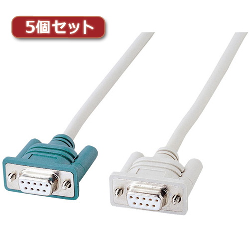 【5個セット】 サンワサプライ RS-232Cケーブル(モデム・TA用・3m) KR-M3X5 KR-M3X5 パソコン サンワサプライ【送料無料】