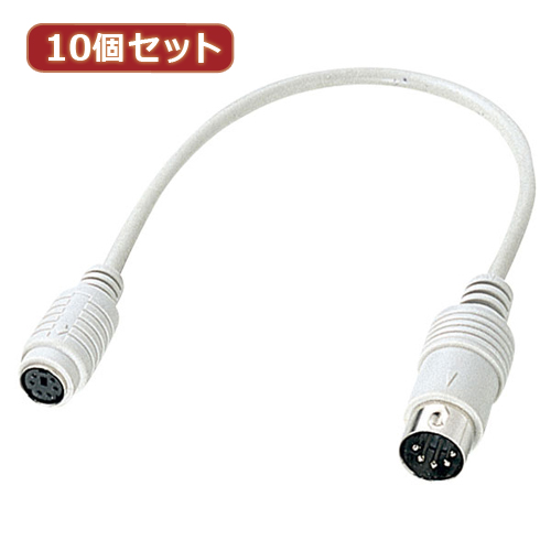 【10個セット】サンワサプライ キーボード変換ケーブル(0.2m) KB-5M6F02KX10(代引不可)【送料無料】