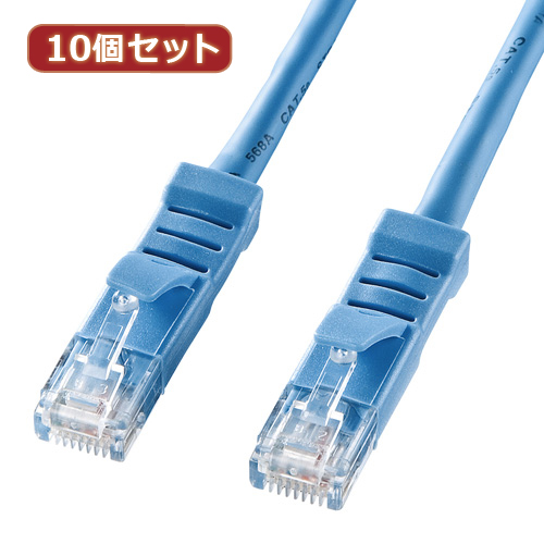 【10個セット】サンワサプライ L型カテゴリ5eより線LANケーブル KB-T5YL-05LBX10(代引不可)【送料無料】 10,694円