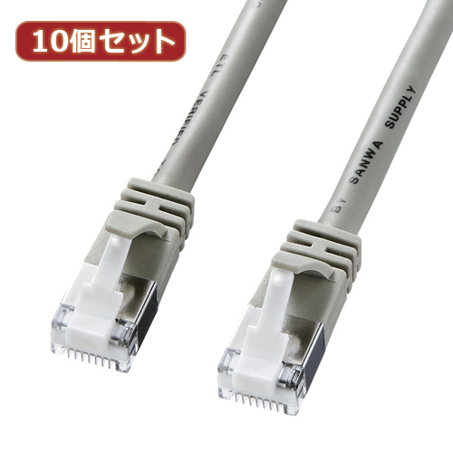 【10個セット】サンワサプライ ツメ折れ防止カテゴリ5eSTPLANケーブル KB-STPTS-005X10(代引不可)【送料無料】
