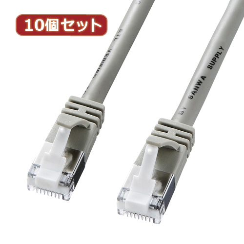【10個セット】サンワサプライ ツメ折れ防止カテゴリ5eSTPLANケーブル KB-STPTS-01X10(代引不可)【送料無料】