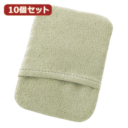 【10個セット】ディスプレイクリーニングパッド(グリーン) CD-CC23GX10 CD-CC23GX10 パソコン(代引不可)