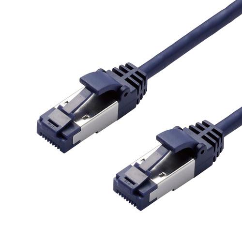 エレコム LANケーブル CAT8 爪折れ防止 スリム 10m ブルーメタリック LD-OCTST BM100 LD-OCTST BM100 パソコン(代引不可)【送料無料】の通販は