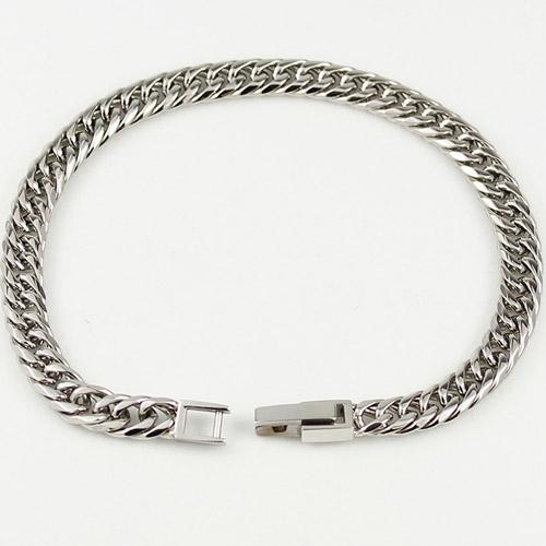 CrazyAngel 6面ダブル 喜平 チェーン ブレスレット 金属アレルギー対応 ステンレス316L 20cm CA-982(代引不可)【送料無料】の通販は 5,530円