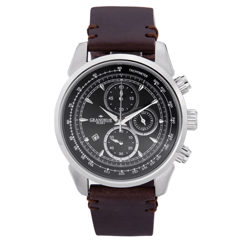 GRANDEUR グランドールプラス メンズウォッチイタリアンレザーバンドシリーズ マローネ(焦げ茶) GRP001W3(代引不可)【送料無料】