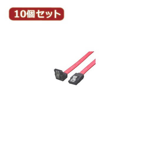 変換名人 10個セット SATAケーブル I-Lロック付 50cm SATA