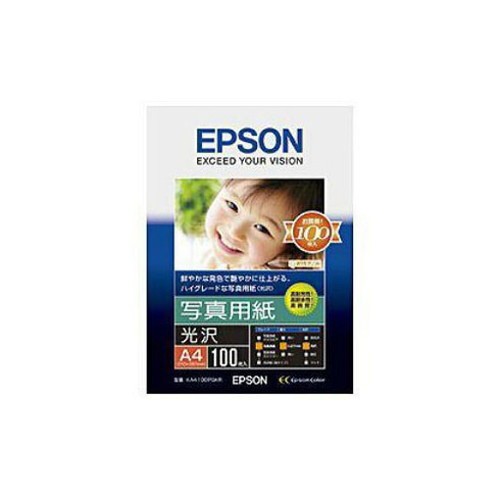 EPSON 純正A4 写真用紙(光沢 100枚) KA4100PSKR パソコン パソコン周辺機器 OA用紙 EPSON(代引不可)【送料無料】