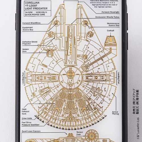 Starwars スマホケース iphone XR / 基板アート ファルコン
