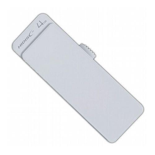 HIDISC USB 2.0 フラッシュドライブ 4GB 白 スライド式 HDUF127S4G2(代引不可)【メール便配送】【送料無料】