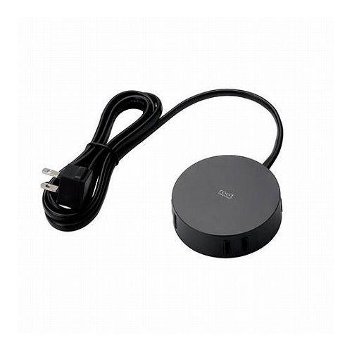 5個セットエレコム デザインタップ/roo't/丸型/4個口/1.5m/ブラック AVT-D4-2415BKX5(代引不可)【送料無料】
