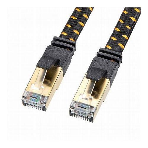 5個セット サンワサプライ カテゴリ8メッシュフラットLANケーブル KB-T8MEFL-03BKX5(代引不可)【送料無料】の通販は