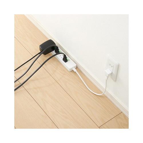 5個セット】 YAZAWA 4個口節電タップ2mホワイトH8S442WHX5 個数