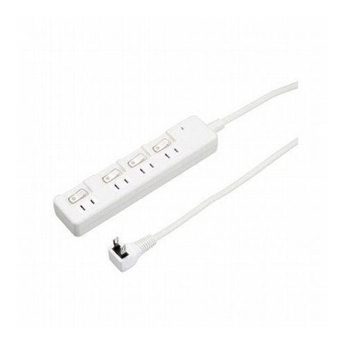 5個セット YAZAWA 雷ガード付4個口節電タップ3mホワイトH8KS443WHX5(代引不可)【送料無料】