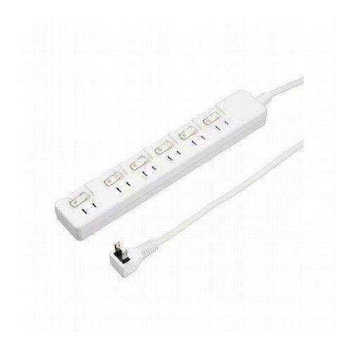 5個セット YAZAWA 6個口節電タップ3mホワイトH8S663WHX5(代引不可)【送料無料】