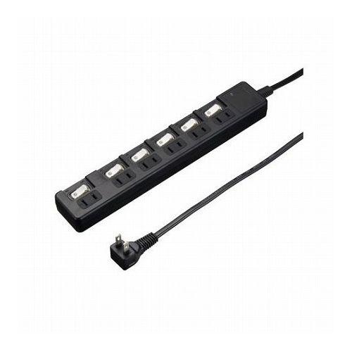 5個セット YAZAWA 雷ガード付6個口節電タップ1mブラックH8KS661BKX5(代引不可)【送料無料】