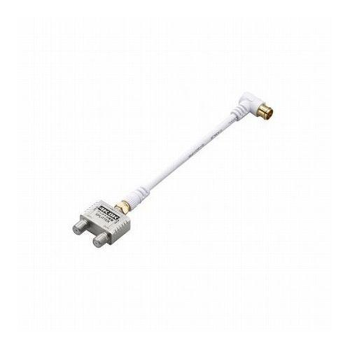 5個セット YAZAWA アンテナ2分配器 ケーブル10cm SV/WHATD48L101X5(代引不可)【送料無料】の通販は
