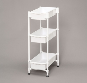 アイリスオーヤマ サイドラック3段 ランドリーラック (ホワイト) SDR-3(代引き不可)【送料無料】の通販は