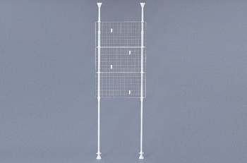 アイリスオーヤマ 伸縮間仕切り 伸縮棒棚 (ホワイト) 70(代引き不可)【送料無料】の通販は 6,967円