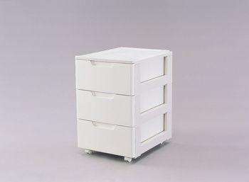 アイリスオーヤマ ロングチェスト ロングチェスト ホワイト/ベージュ　3段　HG-443(代引き不可)【送料無料】の通販は 9,844円