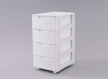 アイリスオーヤマ ロングチェスト ロングチェスト ホワイト/ベージュ　4段　HG-444(代引き不可)【送料無料】の通販は 12,057円