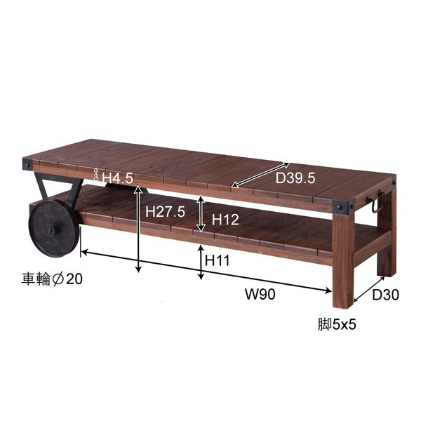 テーブル リビングテーブル センターテーブル 木製 おしゃれ 人気 車輪