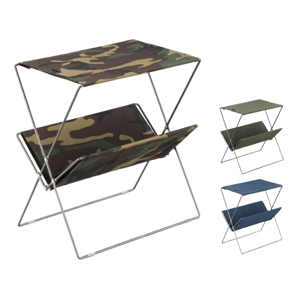 フォールディングサイドテーブル 折り畳みサイドテーブル アウトドアスタイル コンパクト ミリタリー アーミー おしゃれ(代引不可)【送料無料】の通販は 7,000円