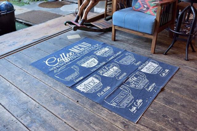 ラグ 幅130×奥行190 コットン ブルー グリーン(代引不可)【送料無料】