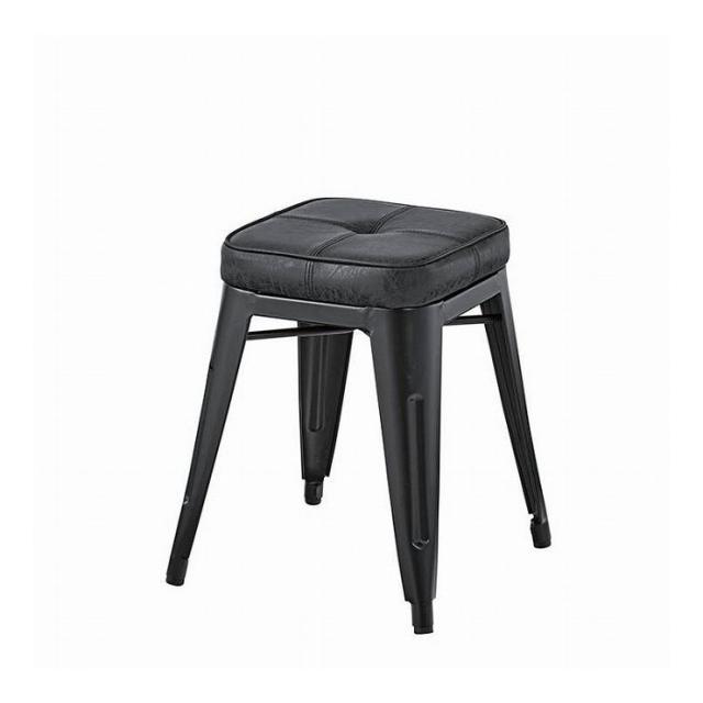 スツール 幅41×奥行41×高さ48 スチール ソフトレザー ブラック ブラウン キャメル(代引不可)【送料無料】