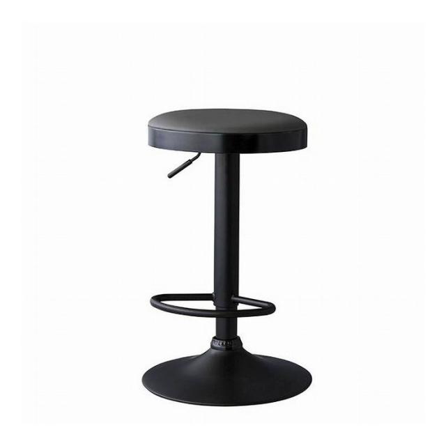 カウンタースツール 幅39×奥行39×高さ61-82 スチール 繊維版 合皮 ブラック ホワイト(代引不可)【送料無料】 7,672円