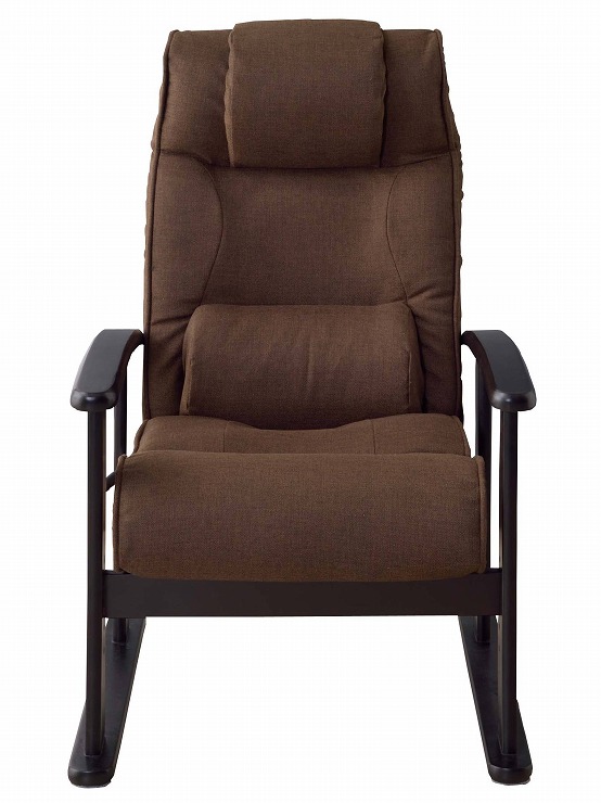 楽々チェア 幅58×奥行60-108×高さ99 天然木 スチール ポリプロピレン ブラウン グリーン グレー(代引不可)【送料無料】_5