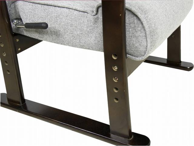楽々チェア 幅58×奥行60-108×高さ99 天然木 スチール ポリプロピレン ブラウン グリーン グレー(代引不可)【送料無料】_9