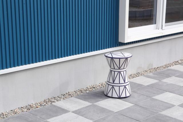 スツール 陶器 陶器製 オブジェ フラワーベース 花台 屋外 屋内 トライバル シンプル ポップ 個性的 ガーデニング 庭 ガーデン ミニスツ_10