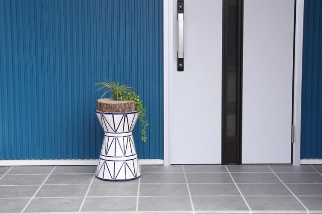 スツール 陶器 陶器製 オブジェ フラワーベース 花台 屋外 屋内 トライバル シンプル ポップ 個性的 ガーデニング 庭 ガーデン ミニスツ_11