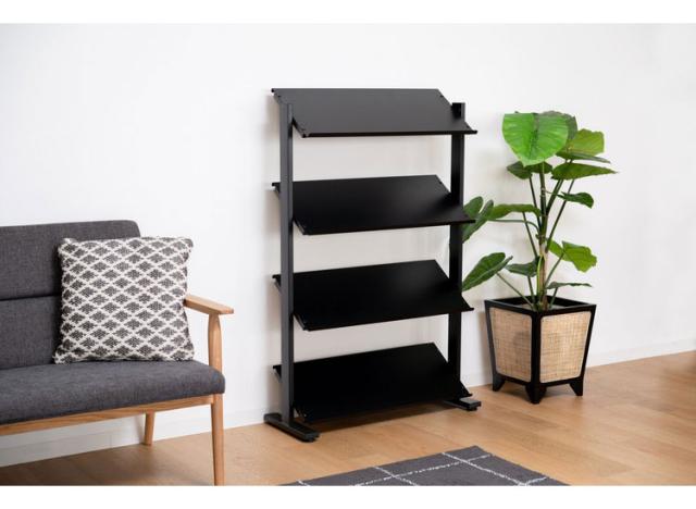 2WAY 4段 ラック 幅80.5cm シェルフ 棚 収納棚 オープンラック 本棚 斜め 店舗ディスプレイ 什器 スチール シンプル ブラック スモークピンク ホワイト(代引不可)【送料無料】_6