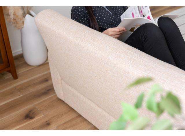 ソファ 2WAY ローソファ クッション付き 幅150cm 2人掛け 3人掛け 2.5人掛け おしゃれ シンプル モダン グレー ベージュ ファブリック 布製 アームソファ 肘あり 肘置き 木フレーム ロータイプ(代引不可)【送料無料】_9