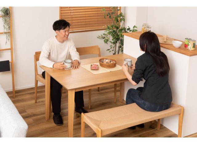 ダイニングテーブル 幅135cm 4人掛け 長方形 4人用 テーブル 食卓 北欧 おしゃれ シンプル ナチュラル 木製 天然木 省スペース かわいい 木目調 新生活(代引不可)【送料無料】_8