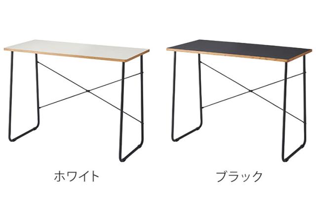 デスク 幅100cm 木製 スチール脚 コンパクト 省スペース インテリア 北欧 リモートワーク 在宅ワーク リビング ダイニング シンプル 机 デスク テーブル パソコンデスク(代引不可)【送料無料】_1