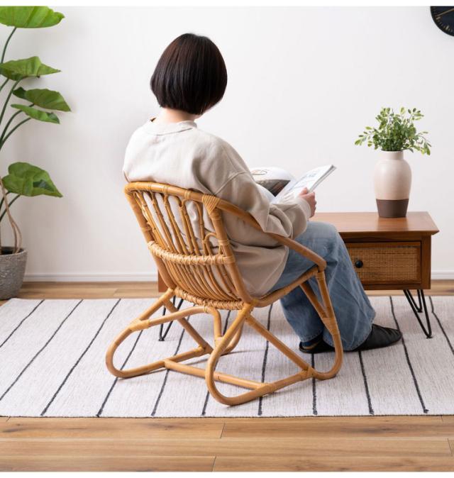 ラタン パパサンチェア アジアン家具 椅子 リラックス ソファ 1人用 1