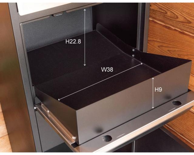 デリバリーボックス デリバリーボックス デリバリーBOX 宅配ボックス 宅配BOX ポスト ブラック 鍵付き ステンレス シンプル おしゃれ インテリア 北欧 一人暮らし 新生活 コンパクト(代引不可)【送料無料】
