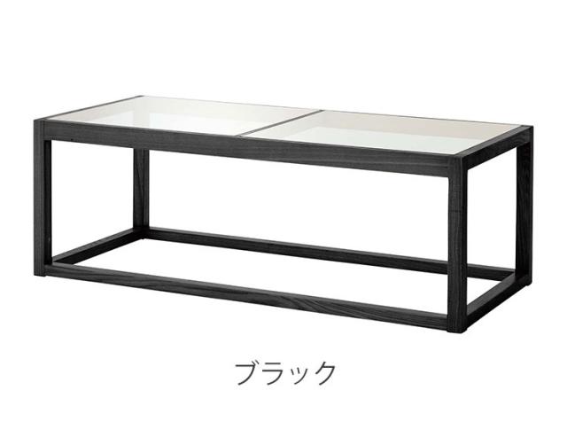 リビングテーブル ガラステーブル センターテーブル ローテーブル テーブル 天然木 幅110cm ナチュラル ブラック おしゃれ 北欧 モダン シンプル 強化ガラス(代引不可)【送料無料】