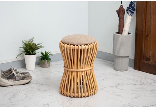 ラウンドスツール GUY-260 東谷 スツール ラタン 丸 ラウンド サークル