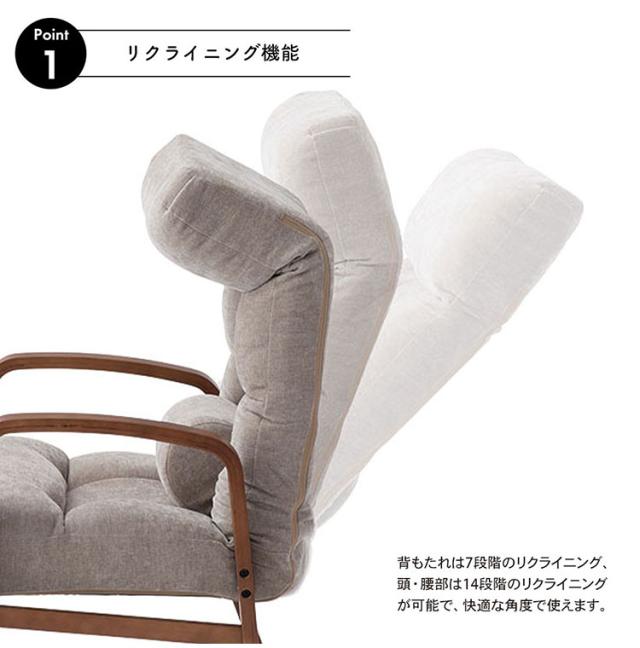 腰楽 椅子ハイバック  高座椅子 腰楽高座椅子 LSS-37 東谷 高座椅子