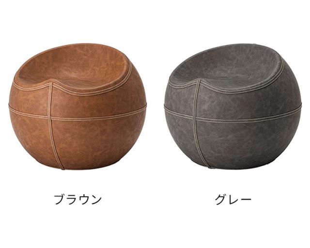 スツール PC-365 東谷 スツール おしゃれ ソフトレザー 椅子 いす イス チェア 腰掛け 丸 ラウンド ステッチ 合皮 ブラウン 茶色 グレー モダン ビンテージ ヴィンテージ デザイン 個性的(代引_11