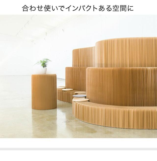 ペーパーシェルフ 折りたたみ H90×D42×W700cm 伸縮式 紙製 ハニカム構造 耐荷重50kg 撥水加工 クラフト紙 ナチュラル ブラック ホワイト レッド おしゃれ 北欧 モダン 陳列台 展示台 飾り棚(代引不可)【送料無料】_13