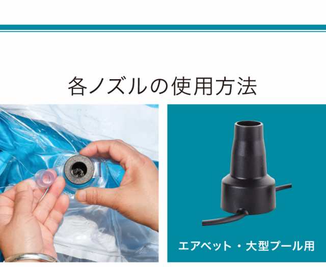 エアーポンプ コンセント式 小型 ノズル3種類付き 収納袋付き 電動ポンプ プール 浮き輪 エアーマット 空気入れ 空気抜き 布団 衣類 圧縮の通販はau  PAY マーケット - リコメン堂インテリア館